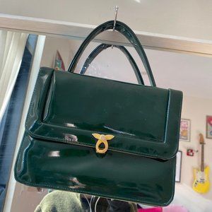 vintage green patent leather bag